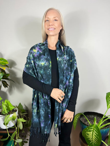 Oversized tassel scarf