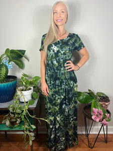 S/s empire maxi dress w/ pockets