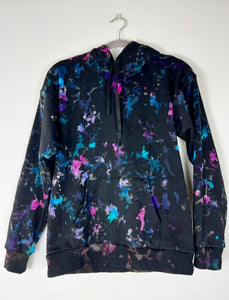 Paint splatter velour lined hoodie