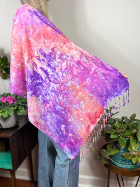 Oversized tassel scarf