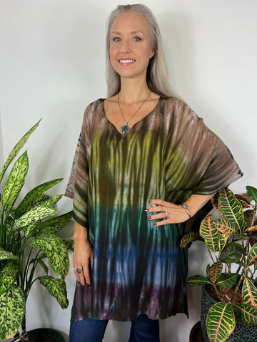 Earthy rainbow tunic
