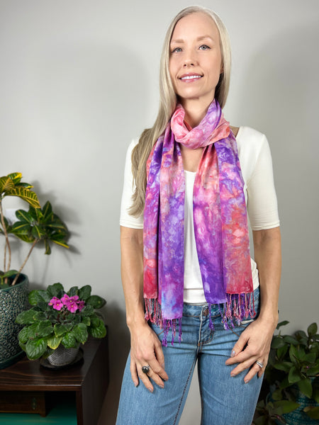 Oversized tassel scarf