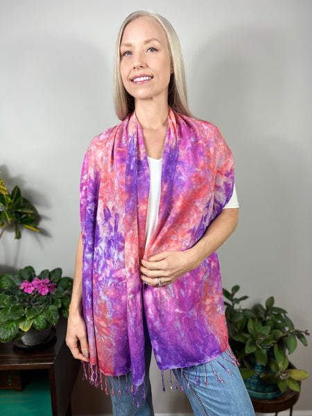 Oversized tassel scarf