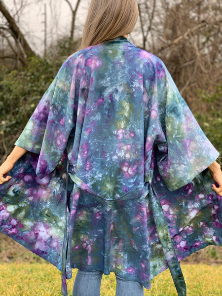 Stormy sea kimono robe