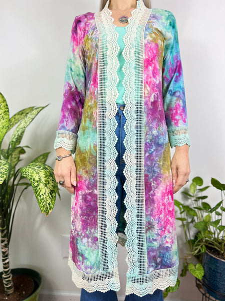 Lace trim duster