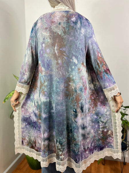 Lace trim duster