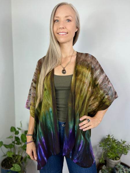 Purple/black ombre cardigan