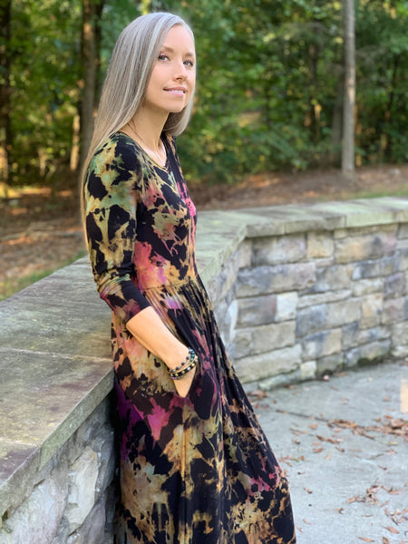 Empire waist midi dress