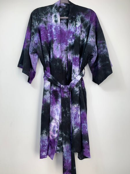 Clear blue kimono robe