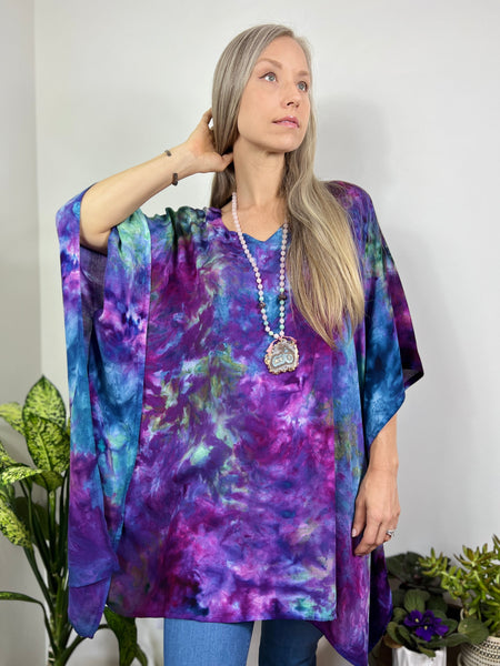 Teal/black ombre tunic