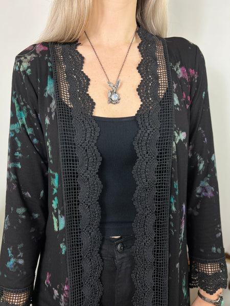 Lace trim duster