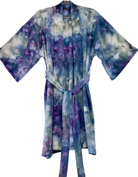 Earthy rainbow kimono robe
