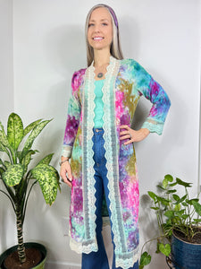 Lace trim duster