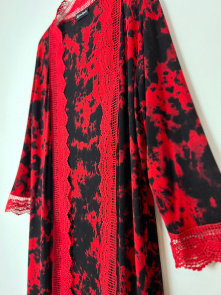 Lace trim duster